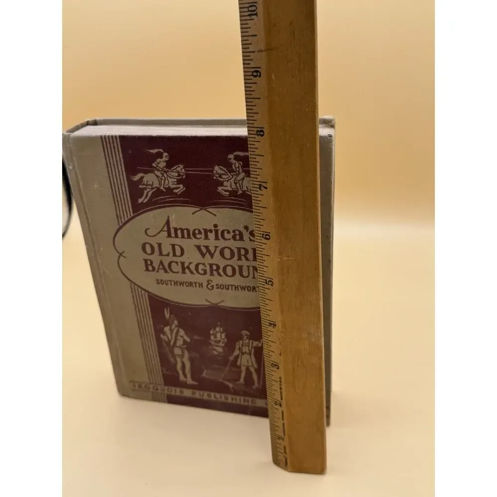 America’s Old World Background Southworth HC Iroquois History Textbook Vintage